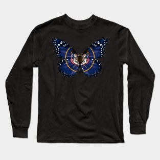 Utah Flag Butterfly - Gift for Utahn From Utah UT Long Sleeve T-Shirt